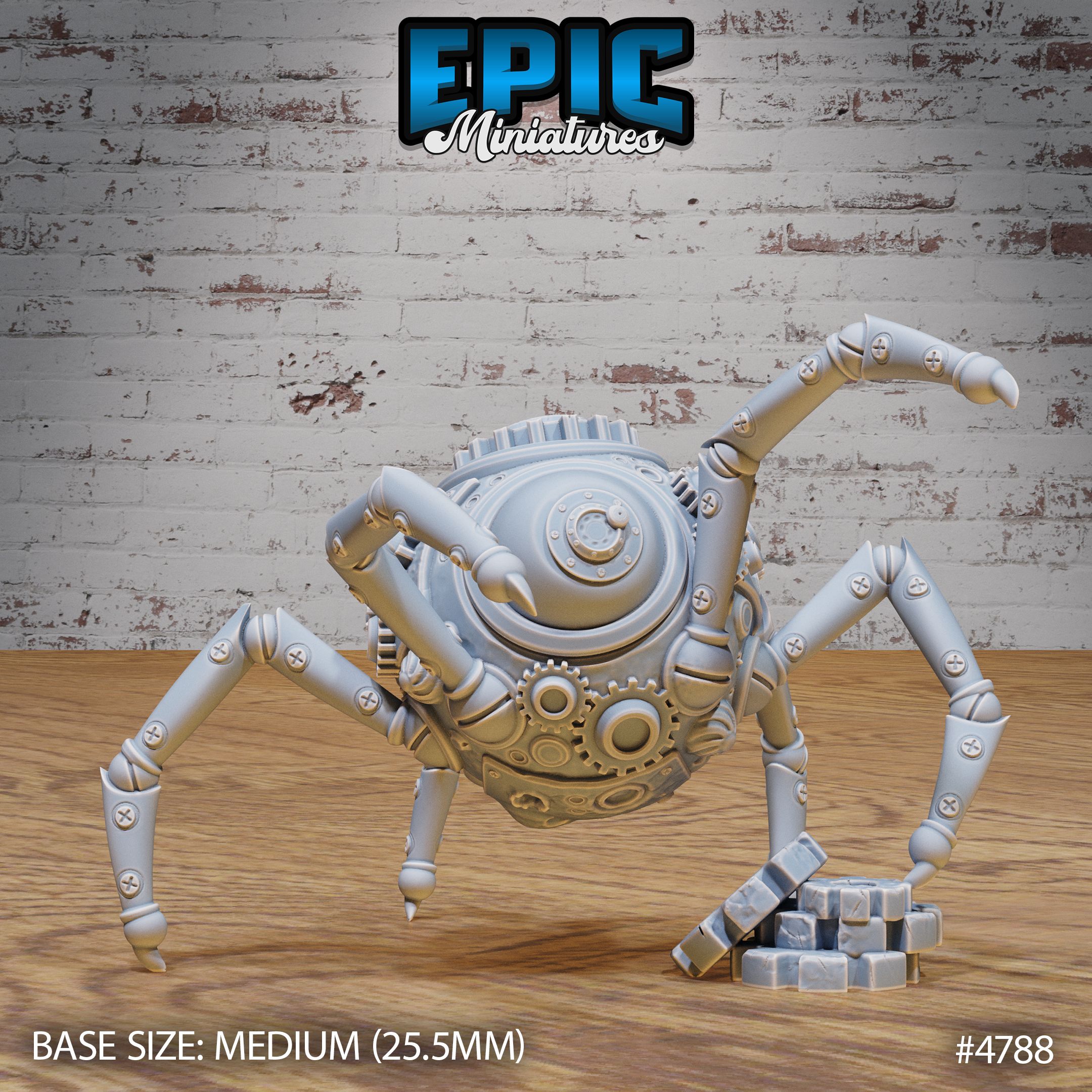 Clockwork Mono Drone Spider / Steam Servant / Warrior Control Mechanism / Infantry Machine / Humanoid Steampunk Battle Construct / Evil Steel Fighter / Automaton Fighter / War Robot / Society Technology Encounter